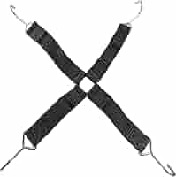 Marcobrothers Flat Bungee Cord with Hook Heavy Duty, Cross